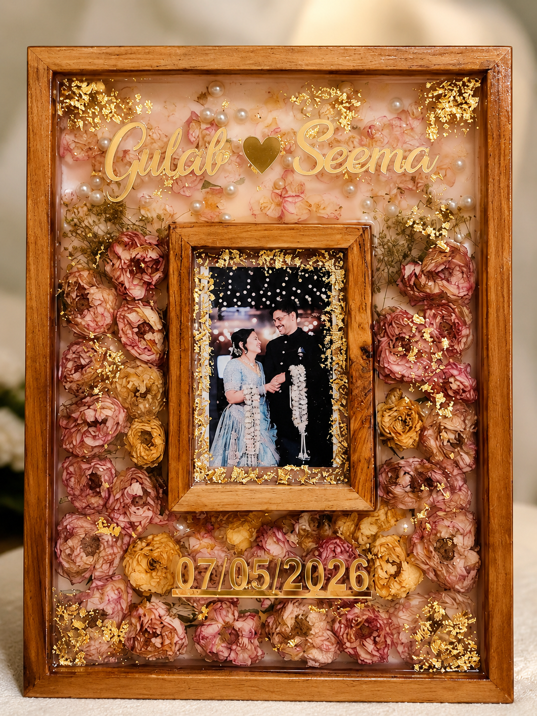 varmala preservation near me | Varmala Preservation in Prayagraj | Wedding Garland Resin Frame