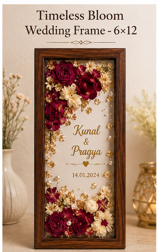Timeless Bloom Wedding Frame - 6×12