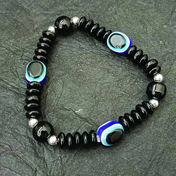 Evil  Eye Black Beads Bracelet