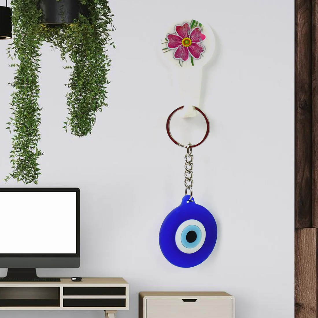 Evil Eye Rubber Keychain