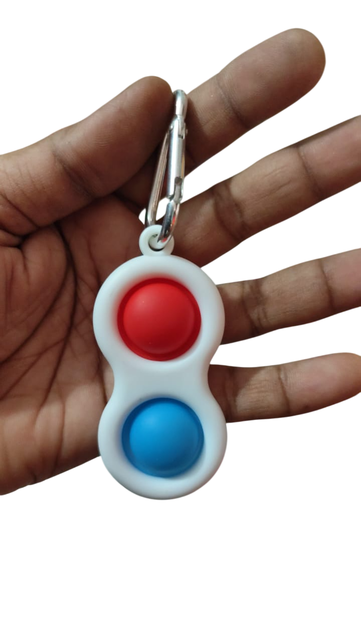 Red Blue Bubble Key Chain
